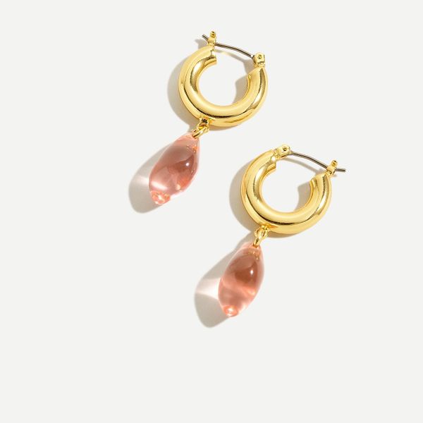 J. Crew Acetate drop huggie hoop earrings