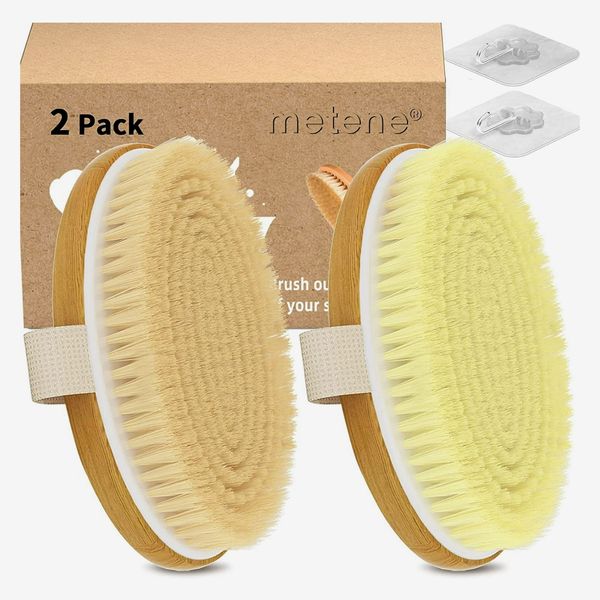 Metene 2 Pack Dry Body Brushes, Exfoliating Body Scrubbers