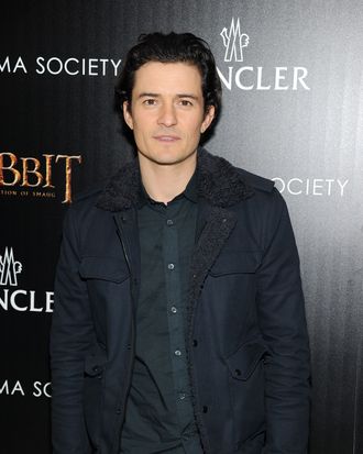 NEW YORK, NY - DECEMBER 11: Actor Orlando Bloom attends New Line Cinema and MGM Pictures' screening of 