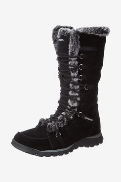 PPXID Womens Outdoor Waterproof Lace Up Fur Lined Snow Boots