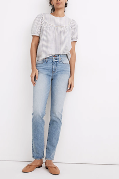 Madewell Tomboy Straight Jeans in Glover Wash