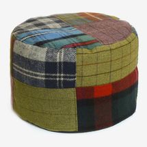 Tartan/Tweed Patchwork Pouf