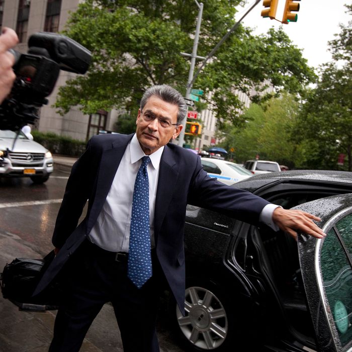Former director and former senior partner at McKinsey & Co. Rajat Gupta arrives at federal court on for a insider trading trial June 4, 2012 in New York City.