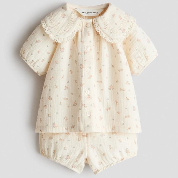 H&M 2-Piece Cotton Muslin Set