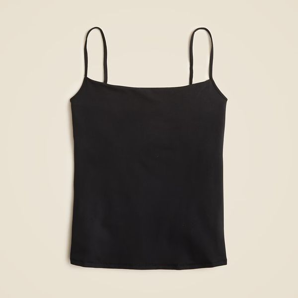 J.Crew Stretch cotton shelf-bra tank top