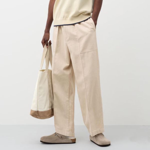 Pantalones relajados de mezcla de lino de JW Anderson x Uniqlo