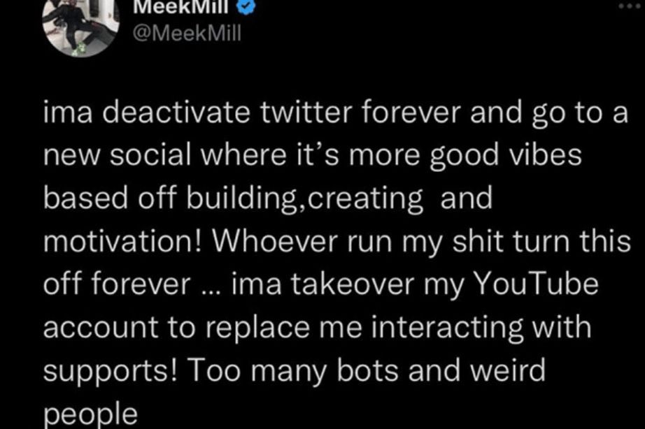 Meek Mill Deactivates Twitter Account After Being Trolled Over