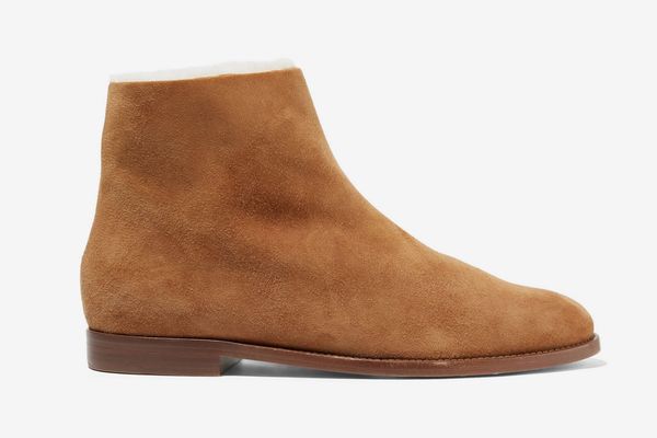 Mansur Gavriel Shearling-lined suede ankle boots
