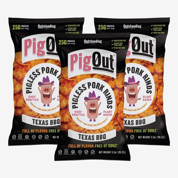Outstanding Foods PigOut Pigless Pork Rinds, Texas BBQ