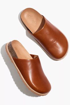 Madewell The Layne Clog Mule in Leather