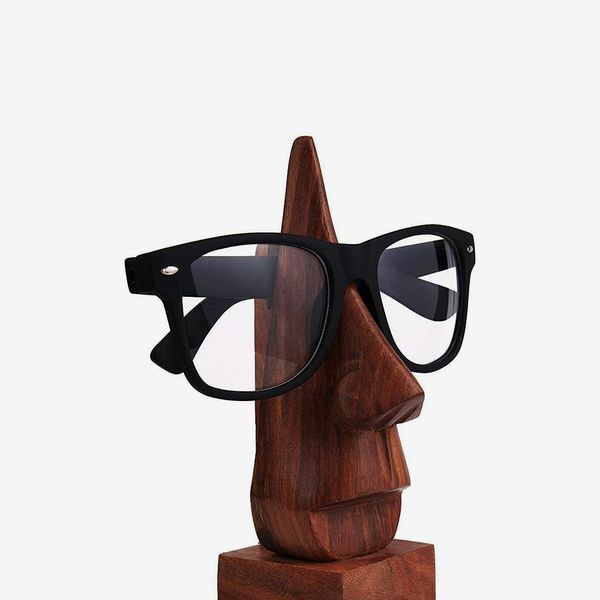 Nirman 6 Inch Wooden Nose Shaped Eyeglass Holder