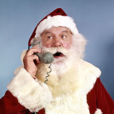 Santa on the phone
