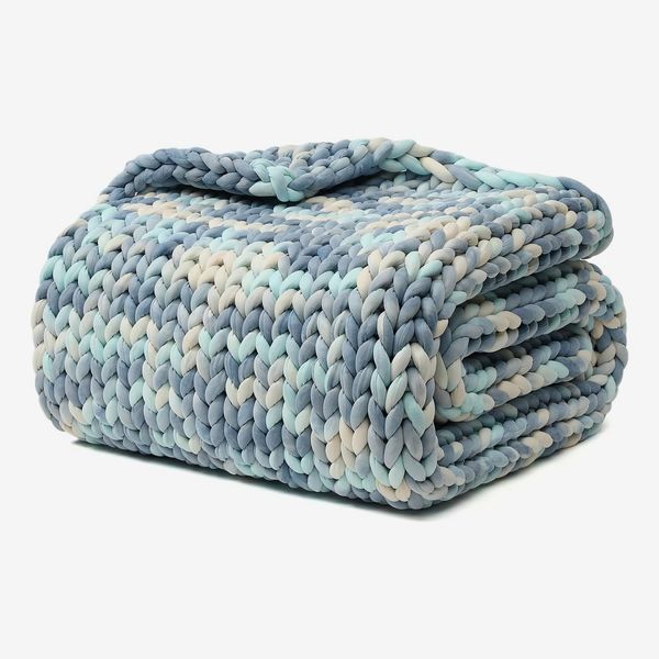 YnM Weighted Blanket Handmade Chunky Knitted Design, 60x80 Inch, 15lbs