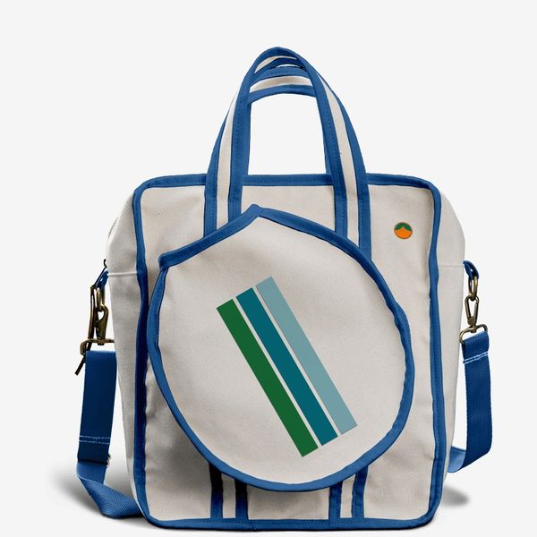 Tangerine Paddle French Blue Kona Stripe Pickleball Bag