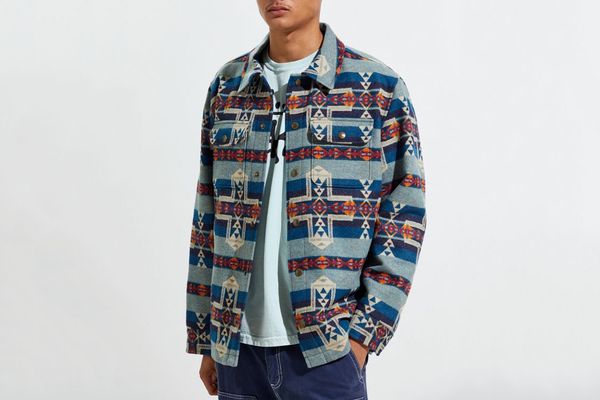 Pendleton Horizon Cross Snap-Front Jacquard Jacket
