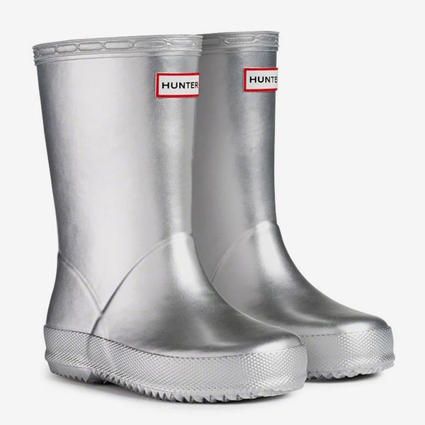 Hunter First Classic Metallic Waterproof Rain Boot (Toddler)
