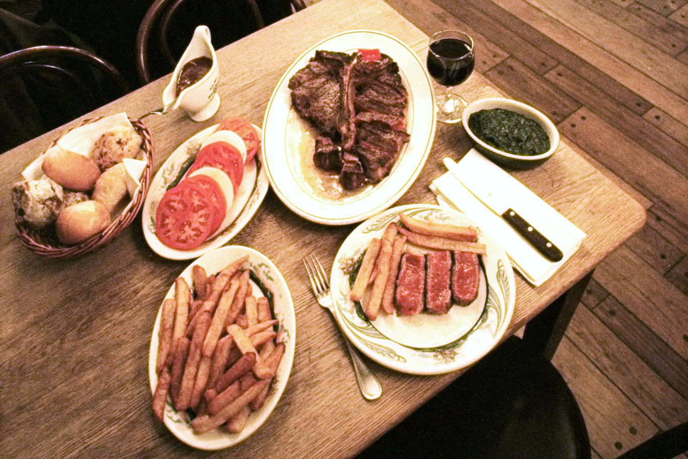 A typical spread from Peter Luger