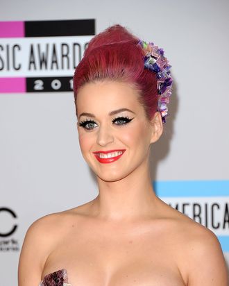 Singer Katy Perry arrives at the 2011 American Music Awards held at Nokia Theatre L.A. LIVE on November 20, 2011 in Los Angeles, California. 
