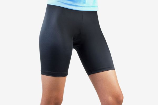 MODOQO Women Basic Slip Bike Shorts Compression Workout Leggings Yoga Shorts Capris 