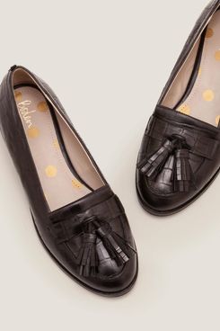 Peggy Loafers - Black Croc 