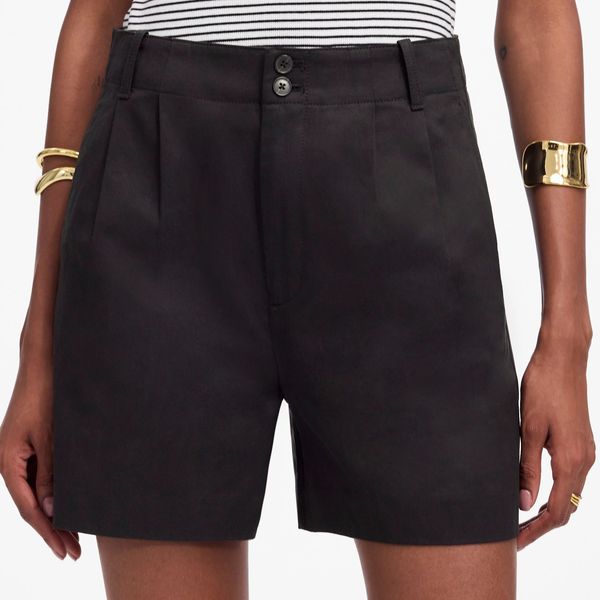 Madewell The Drapey Twill Pleated Short