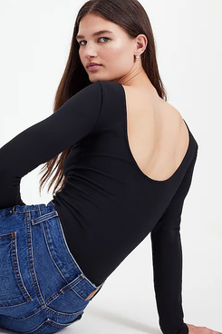 Madewell Long-Sleeve Scoopback Tee