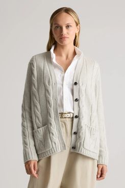 Quince Luxe Baby Cashmere Cable Cardigan