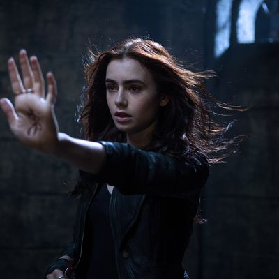 Clary Fray (Lily Collins) in MORTAL INSTRUMENTS: CITY OF BONES.