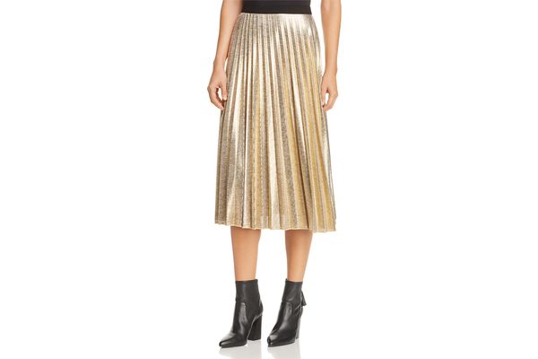 YFB On The Road Hobbes Metallic Pleated Skirt