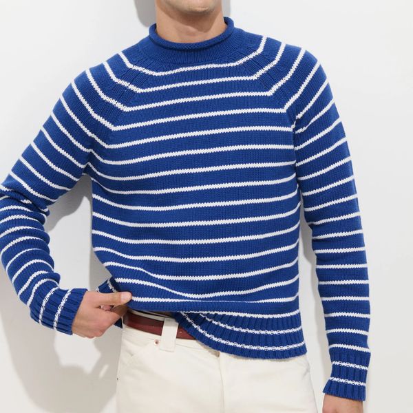 Alex Striped Rollneck in Cotton