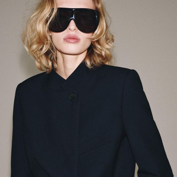 Zara ZW Collection Cropped Short Sleeve Blazer