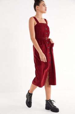 UO Cordelia Corduroy Midi Dress