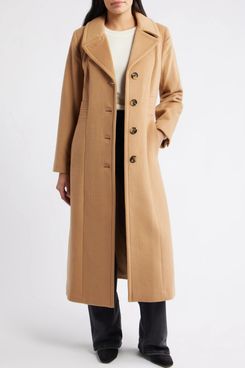 London Fog Wool Blend Longline Coat
