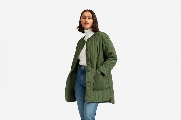 Everlane Cotton Quilted Jacket, Clover