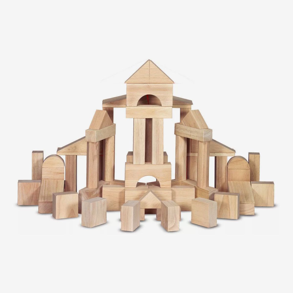 120 Pieces Todder Wooden stackings Educational Toy Set with 10 Color Geometric Shapes 6 Figures for Baby Pre School Learning kidus Wooden Building Blocks for Toddlers 1-3 3-6 
