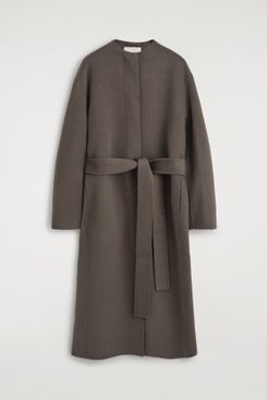 Cos Belted Double-Faced Wool-Blend Long Coat