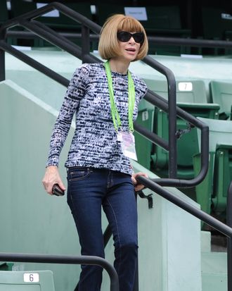 Anna, watching tennis.