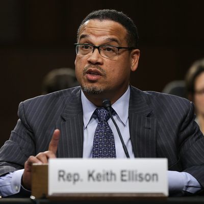 Rep. Keith Ellison (D-MN) testifies before the Senate Judiciary Committee's Constitution, Civil Rights and Human Rights Subcommittee December 9, 2014 in Washington, DC. The subcommittee heard testimony on the topic of 