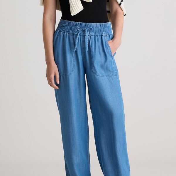 Quince Pull-On Tencel Chambray Pants