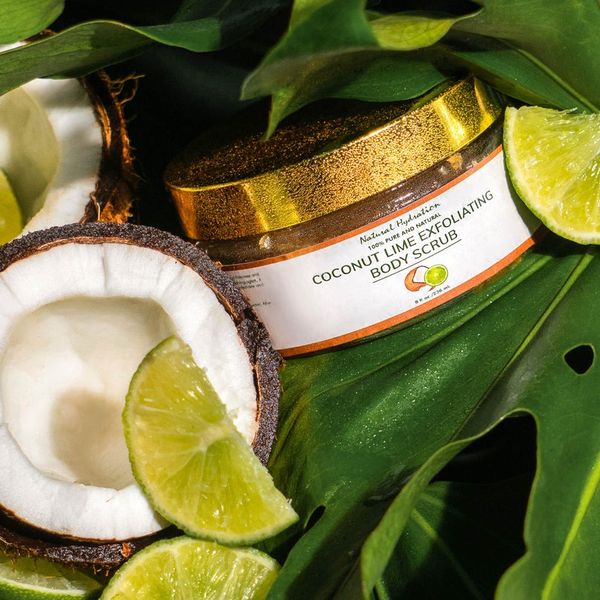 Natural Hydration Skincare Coconut Lime Exfoliating Face and Body Scrub