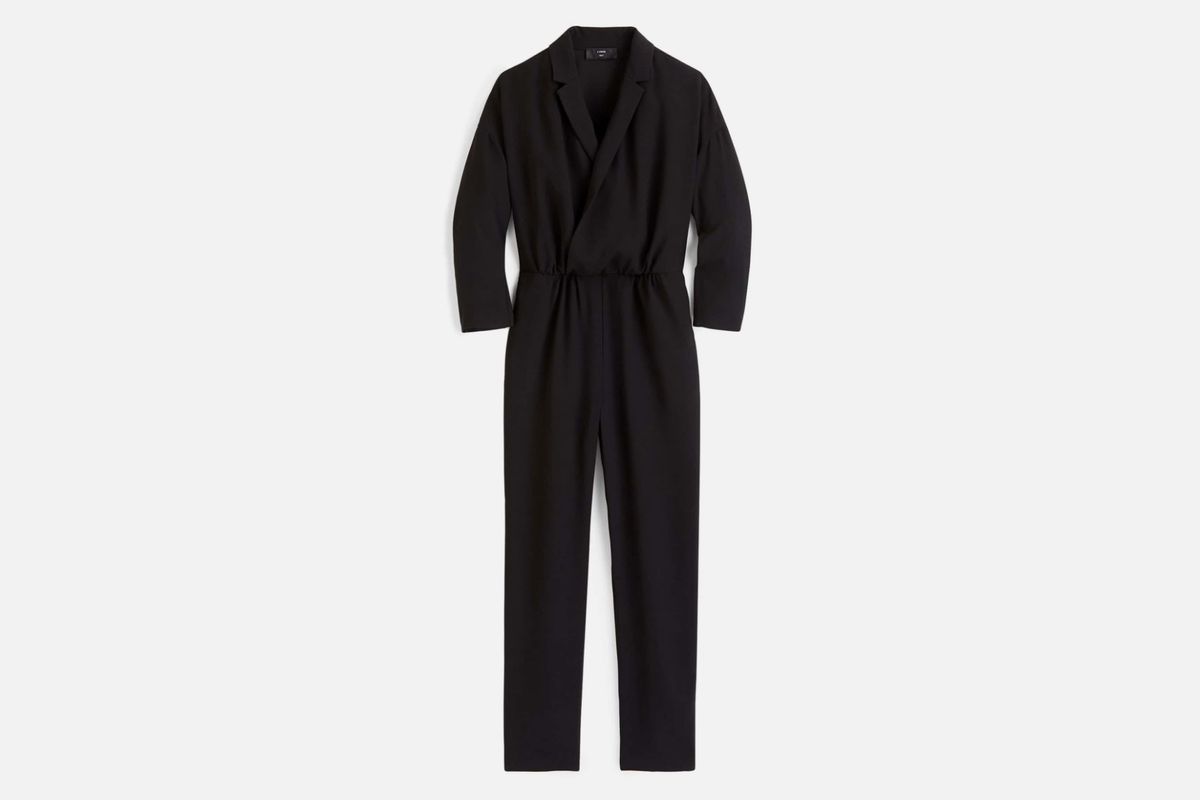 j crew crepe lapel jumpsuit