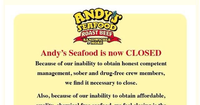 Andy's seafood deals