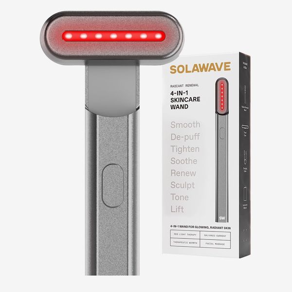 Solawave 4-in-1 Red Light Therapy Wand for Face & Neck (Charcoal)