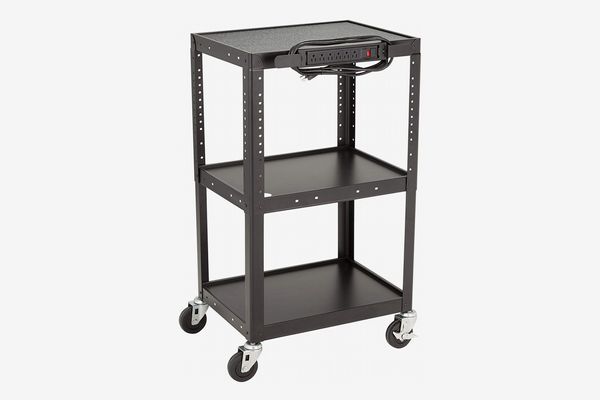 Norwood Commercial Adjustable-Height Metal A/V Cart, 24 Inches Wide