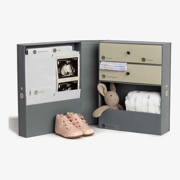 Savor Vault Baby Keepsake Box, Slate