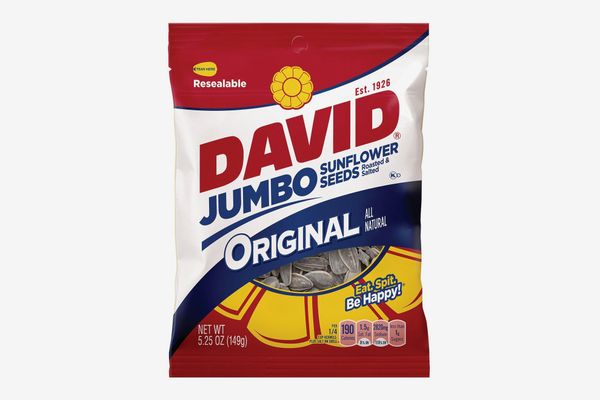 DAVID Roasted and Salted Original Jumbo Sunflower Seeds, 5.25 Oz. (Pack of 12)