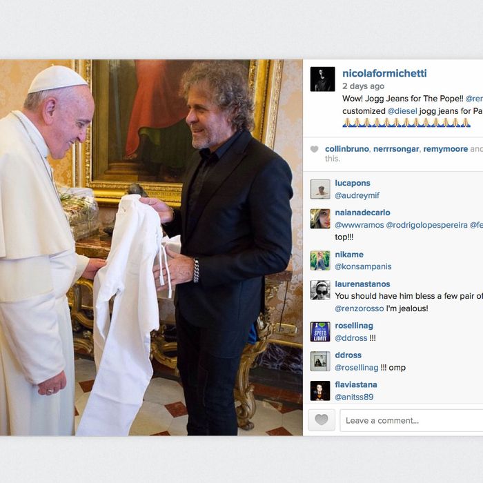 vokse op katastrofe have på The Pope Was Gifted Diesel Jeans As an Early Christmas Present