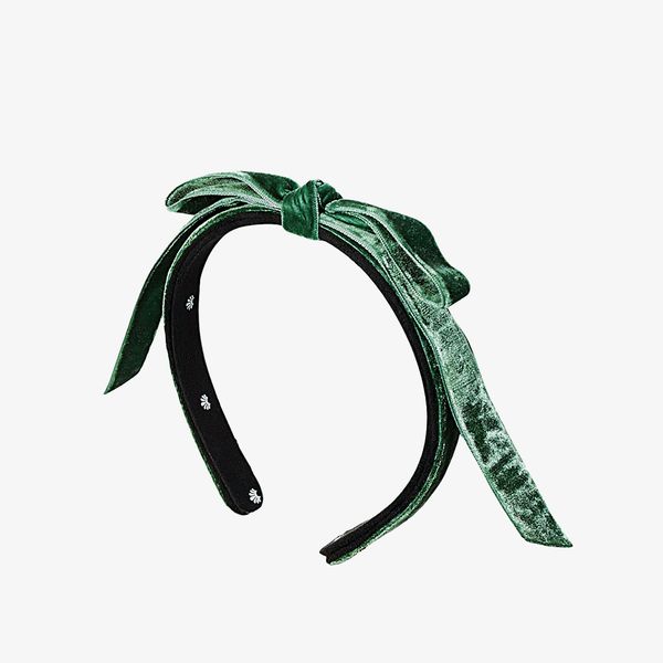 Lele Sadoughi Bardot Ribbon Velvet Slim Headband