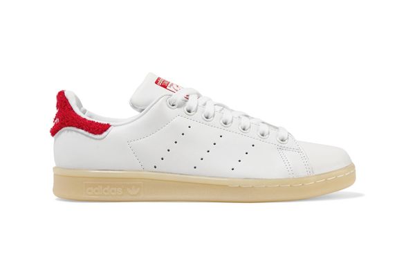 Adidas Originals Stan Smith Winter Terry-Trimmed Leather Sneakers