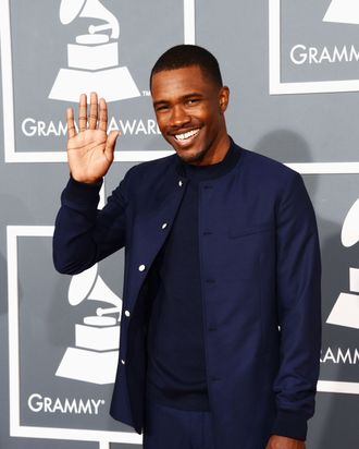 LOS ANGELES, CA - FEBRUARY 10: Singer Frank Ocean arrives at the 55th Annual GRAMMY Awards at Staples Center on February 10, 2013 in Los Angeles, California. (Photo by Jason Merritt/Getty Images)